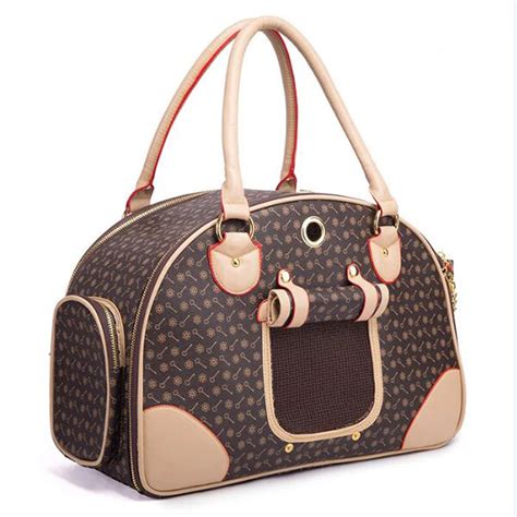 designer purse with dog design.